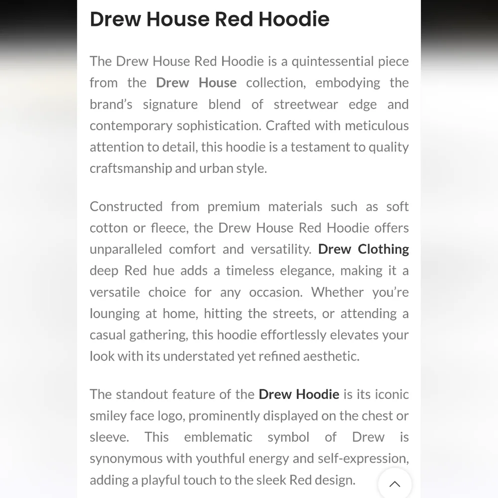 DREW HOUSE RED HOODIE -hooded sweatshirt like new. Hard to‎ find - Picture 6 of 6